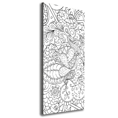Stampa quadro su tela verticale Sfondo Zentangle