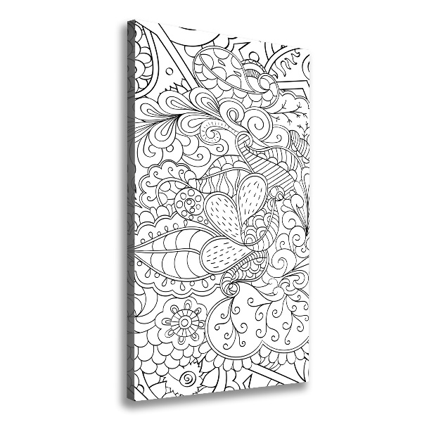 Stampa quadro su tela verticale Sfondo Zentangle