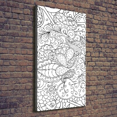 Stampa quadro su tela verticale Sfondo Zentangle