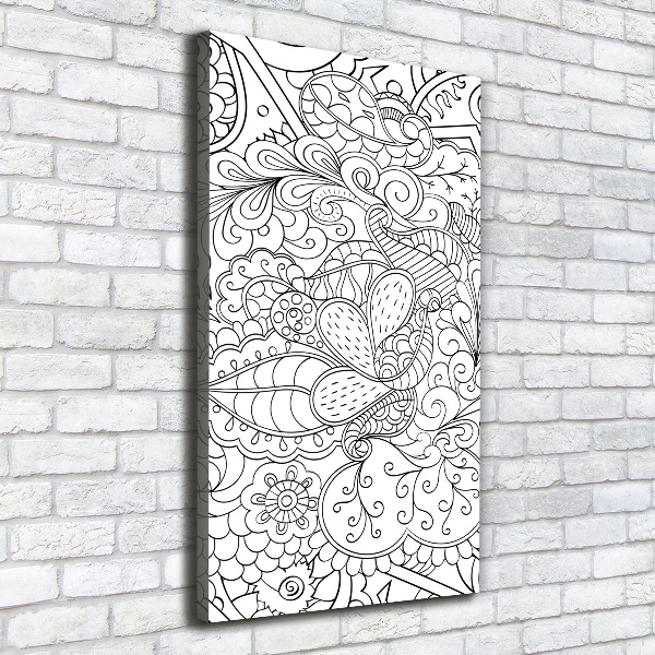 Stampa quadro su tela verticale Sfondo Zentangle