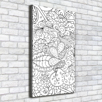 Stampa quadro su tela verticale Sfondo Zentangle