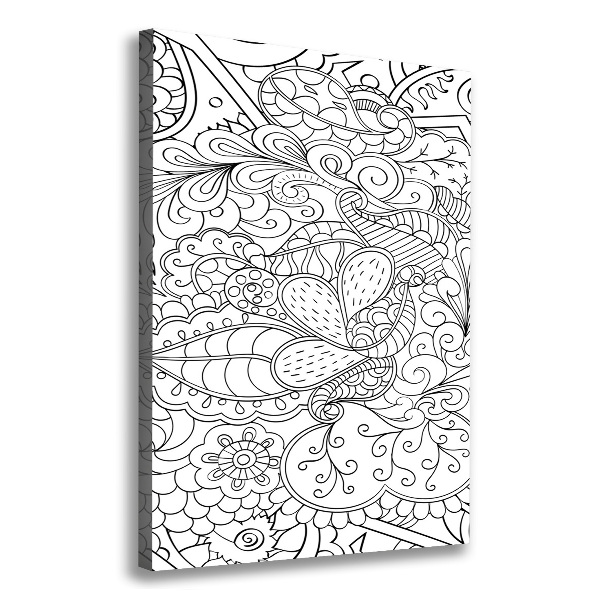 Stampa quadro su tela verticale Sfondo Zentangle