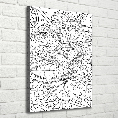 Stampa quadro su tela verticale Sfondo Zentangle