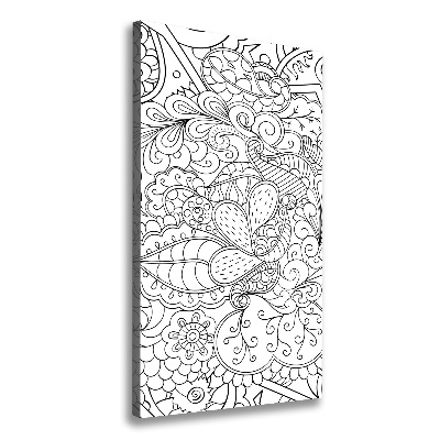 Stampa quadro su tela verticale Sfondo Zentangle