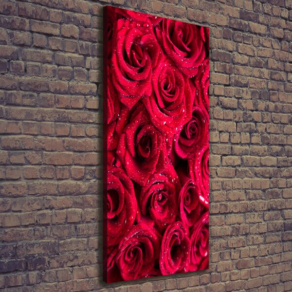 Stampa quadro su tela verticale Rose rosse