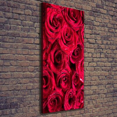 Stampa quadro su tela verticale Rose rosse