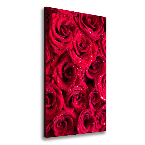 Stampa quadro su tela verticale Rose rosse