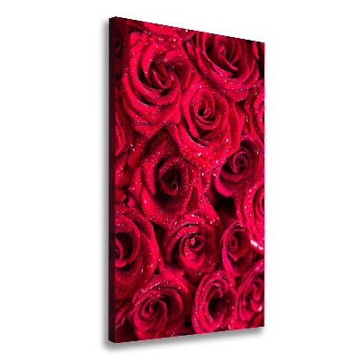 Stampa quadro su tela verticale Rose rosse