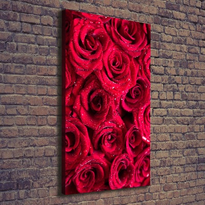 Stampa quadro su tela verticale Rose rosse