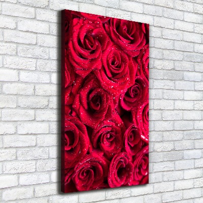 Stampa quadro su tela verticale Rose rosse