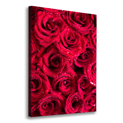 Stampa quadro su tela verticale Rose rosse