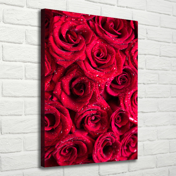 Stampa quadro su tela verticale Rose rosse