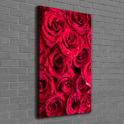 Stampa quadro su tela verticale Rose rosse