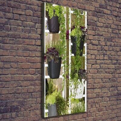 Quadro foto su tela verticale Aiuola