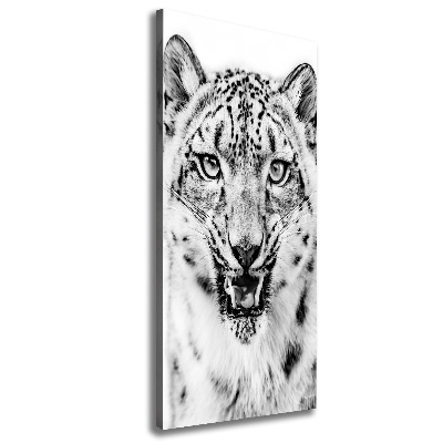 Quadro foto su tela verticale Leopardo delle nevi