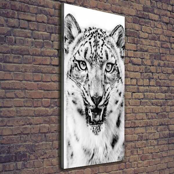Quadro foto su tela verticale Leopardo delle nevi
