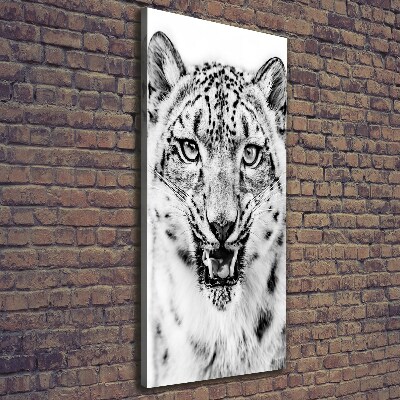 Quadro foto su tela verticale Leopardo delle nevi