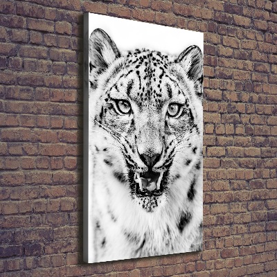 Quadro foto su tela verticale Leopardo delle nevi