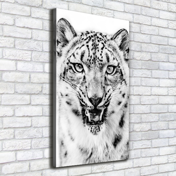 Quadro foto su tela verticale Leopardo delle nevi