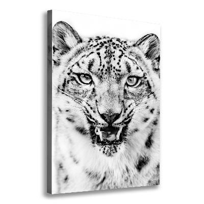 Quadro foto su tela verticale Leopardo delle nevi