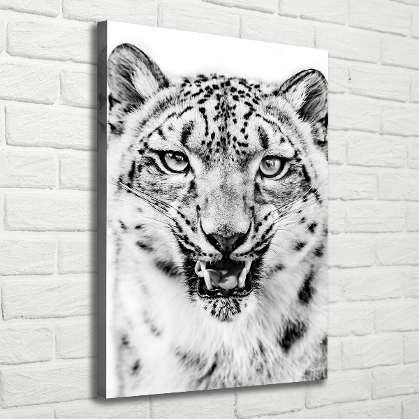 Quadro foto su tela verticale Leopardo delle nevi