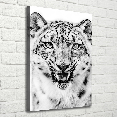 Quadro foto su tela verticale Leopardo delle nevi
