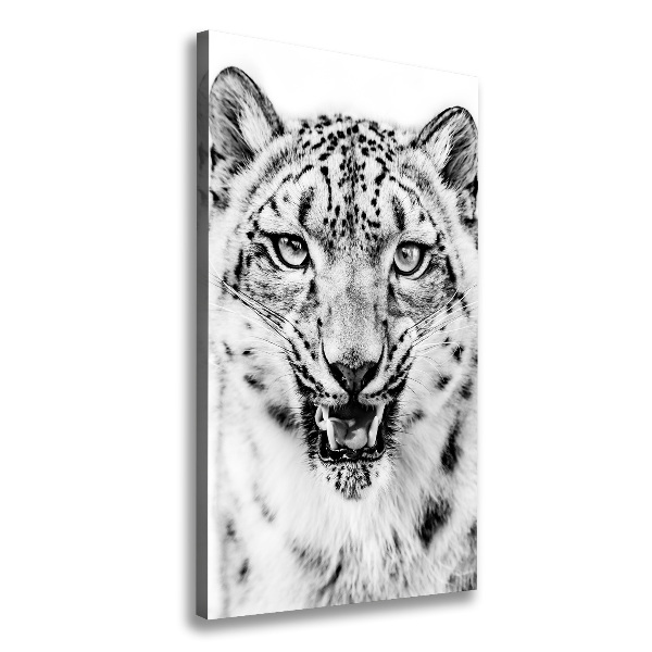Quadro foto su tela verticale Leopardo delle nevi