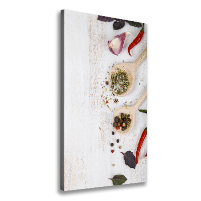 Quadro foto su tela verticale Verdure e spezie