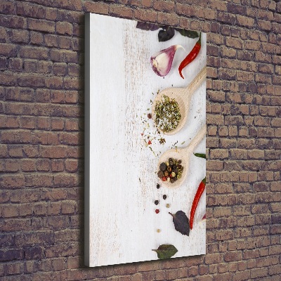 Quadro foto su tela verticale Verdure e spezie
