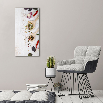 Quadro foto su tela verticale Verdure e spezie