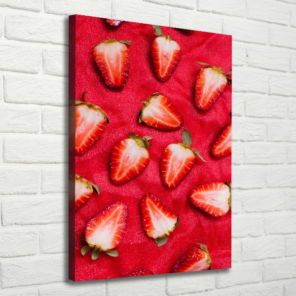 Quadro su tela canvas verticale Fragole