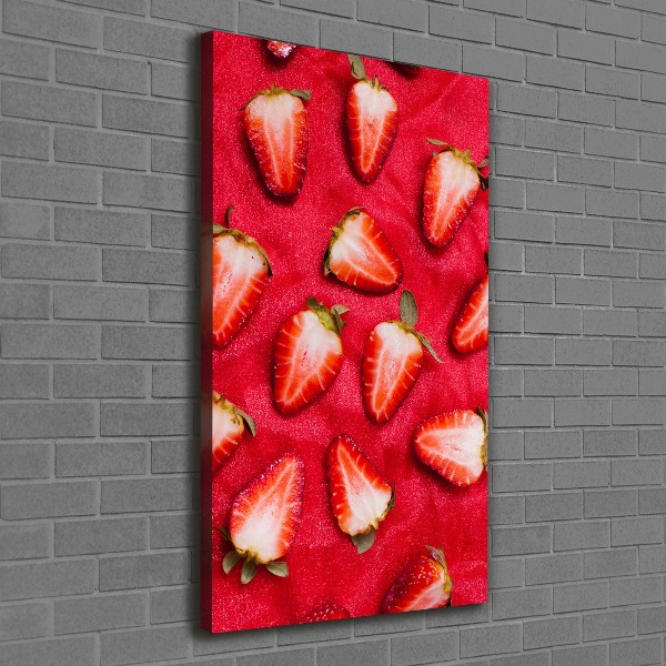 Quadro su tela canvas verticale Fragole