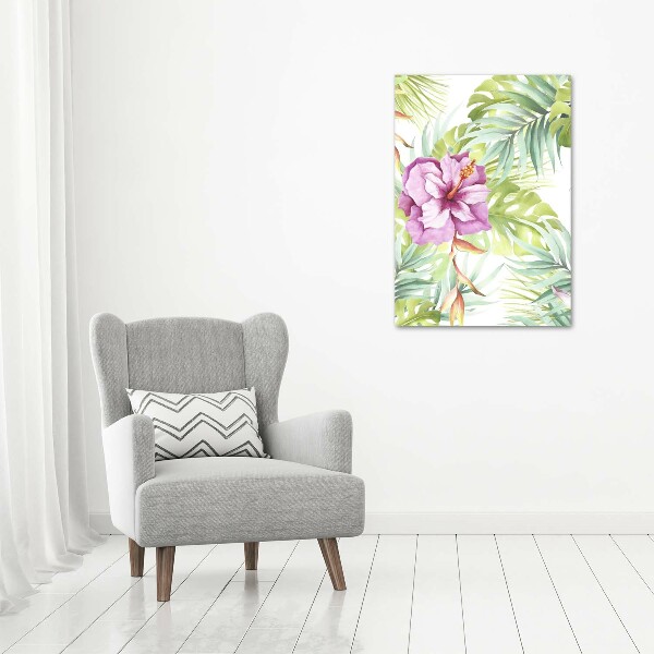 Quadro su tela canvas verticale Modello hawaiano