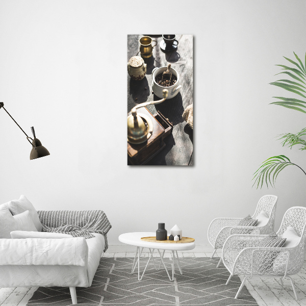 Quadro su tela canvas verticale Macinacaffè