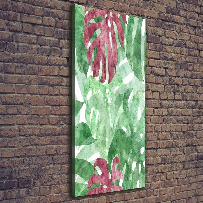 Quadro su tela canvas verticale Monstera