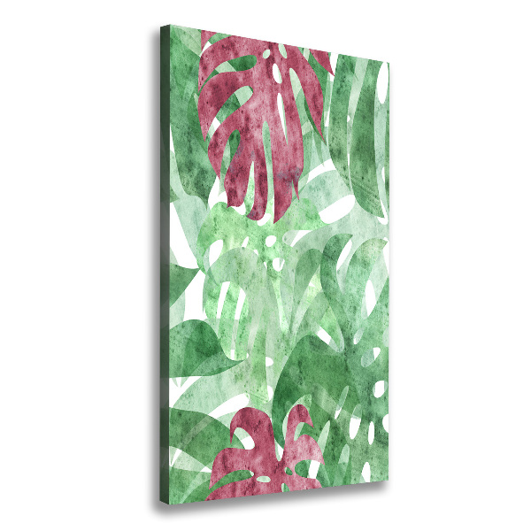 Quadro su tela canvas verticale Monstera