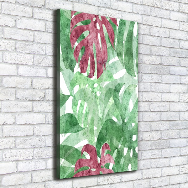 Quadro su tela canvas verticale Monstera