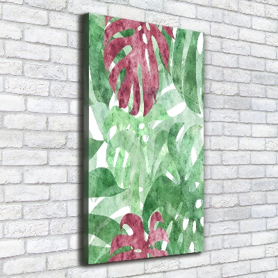 Quadro su tela canvas verticale Monstera