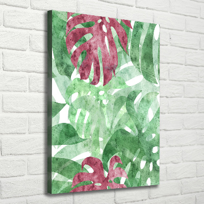 Quadro su tela canvas verticale Monstera