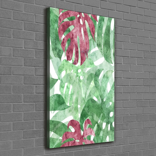Quadro su tela canvas verticale Monstera