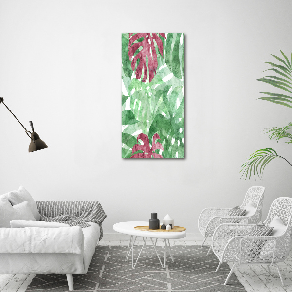 Quadro su tela canvas verticale Monstera