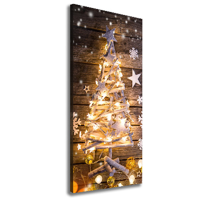 Quadro foto su tela verticale Albero di Natale luminoso