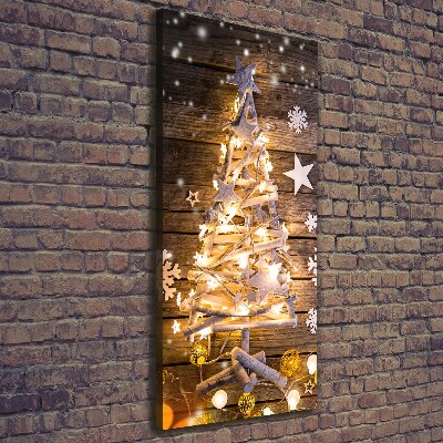 Quadro foto su tela verticale Albero di Natale luminoso