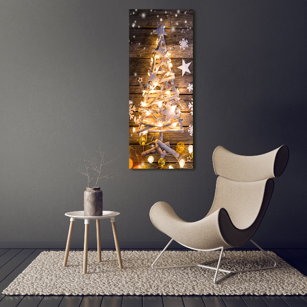 Quadro foto su tela verticale Albero di Natale luminoso