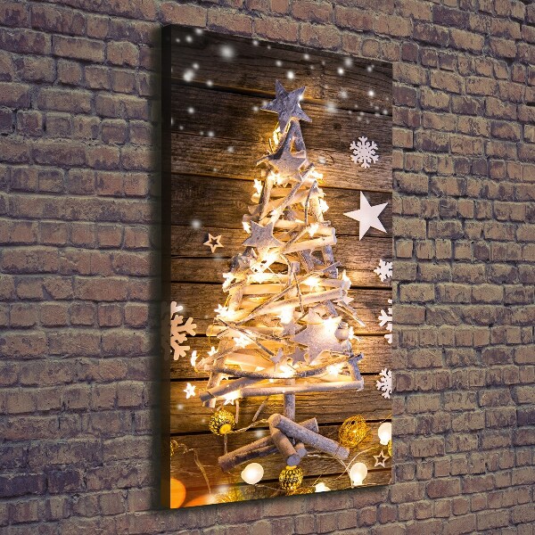 Quadro foto su tela verticale Albero di Natale luminoso