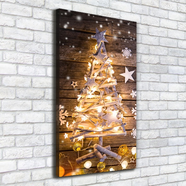 Quadro foto su tela verticale Albero di Natale luminoso