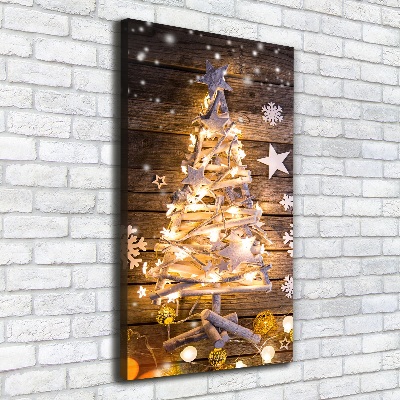 Quadro foto su tela verticale Albero di Natale luminoso