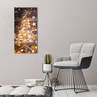 Quadro foto su tela verticale Albero di Natale luminoso