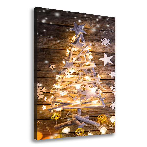 Quadro foto su tela verticale Albero di Natale luminoso