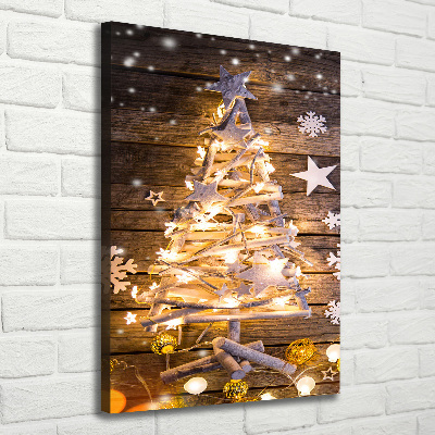 Quadro foto su tela verticale Albero di Natale luminoso